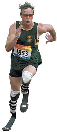 Oscar Pistorius - Foto da: IEEE Spectrum, Vol. 42, no. 6 (INT), June 2005, p. 9-10