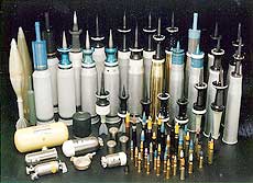 munizioni all'uranio - Immagine tratta da www.notinourname.net/graphics/du_rounds.jpg
