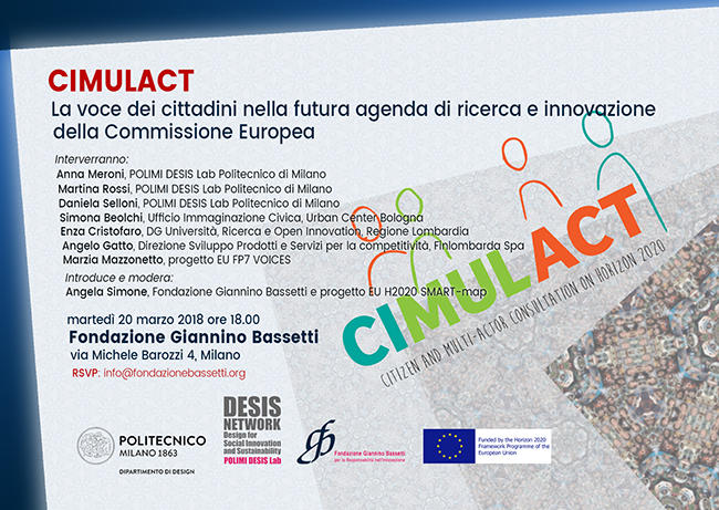 CIMULACT, la voce dei cittadini nella futura agenda di ricerca e innovazione della Commissione Europea.