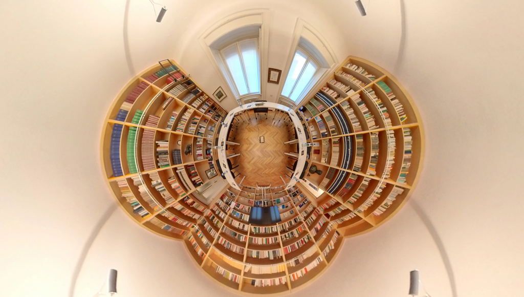 La sala biblioteca di Fondazione Giannino Bassetti