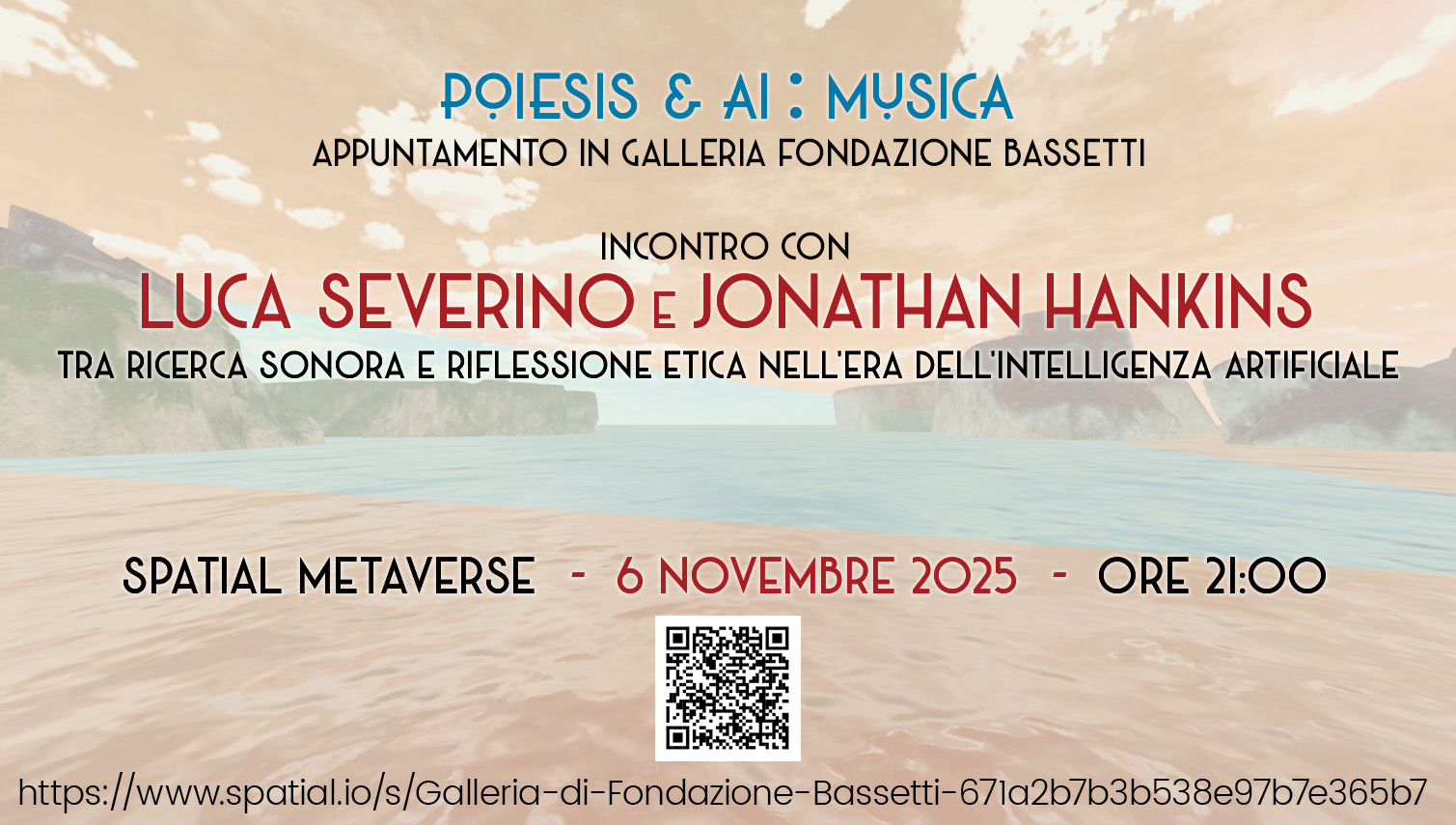 Cartolina evento in Spatial con Luca Severino e Jonathan Hankins